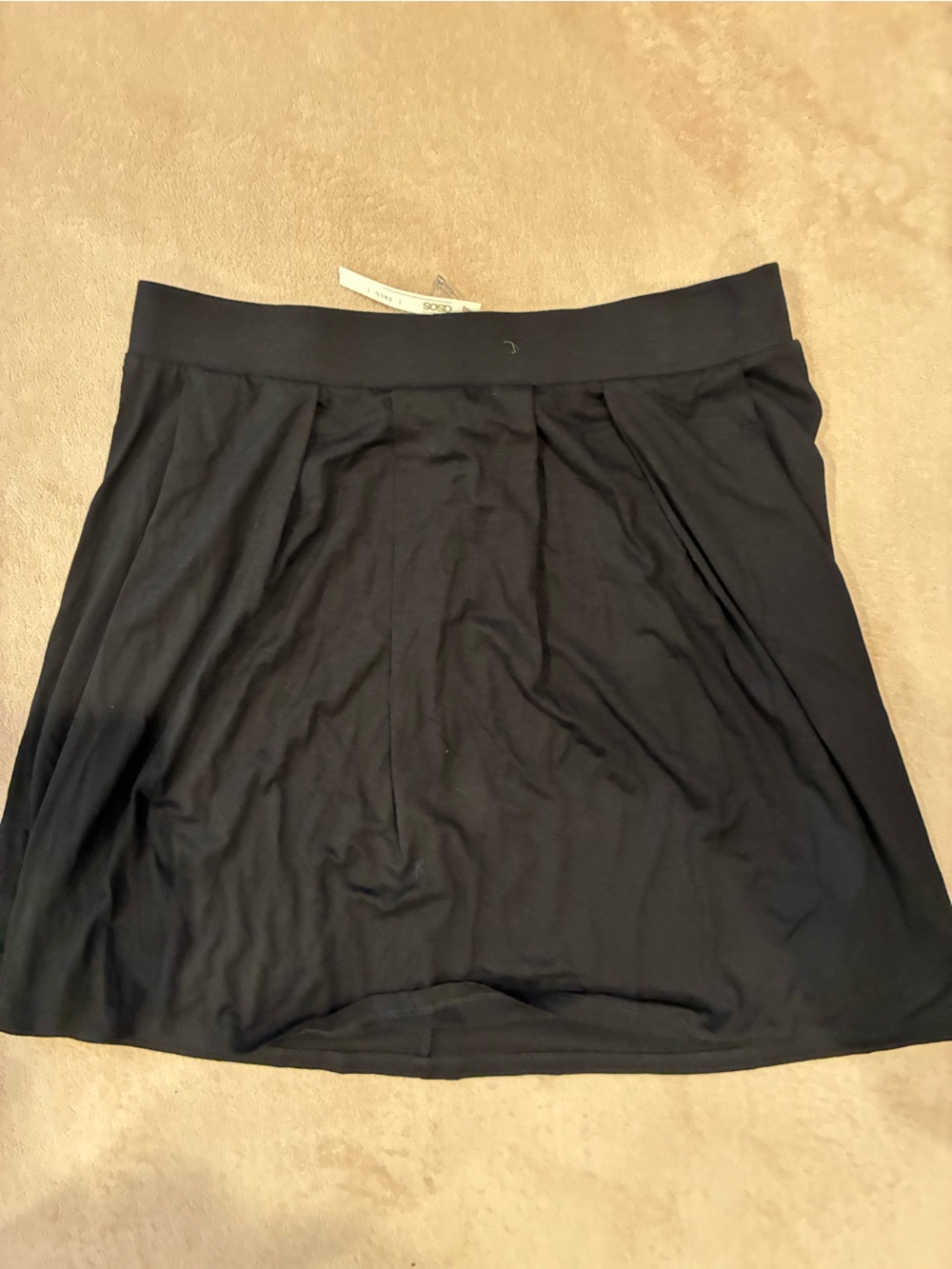 ASOS Tall pleated Black Swing Skirt